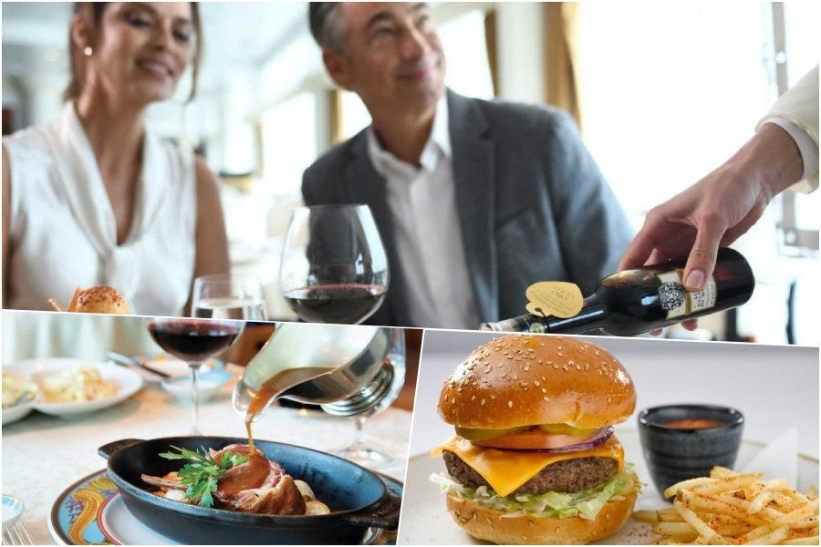 Khi lựa chọn du lịch trên du thuyền, tất nhiên thực đơn sẽ là mối quan tâm hàng đầu của khách. Thậm chí hãng còn có các tùy chọn cho khách ăn chay.