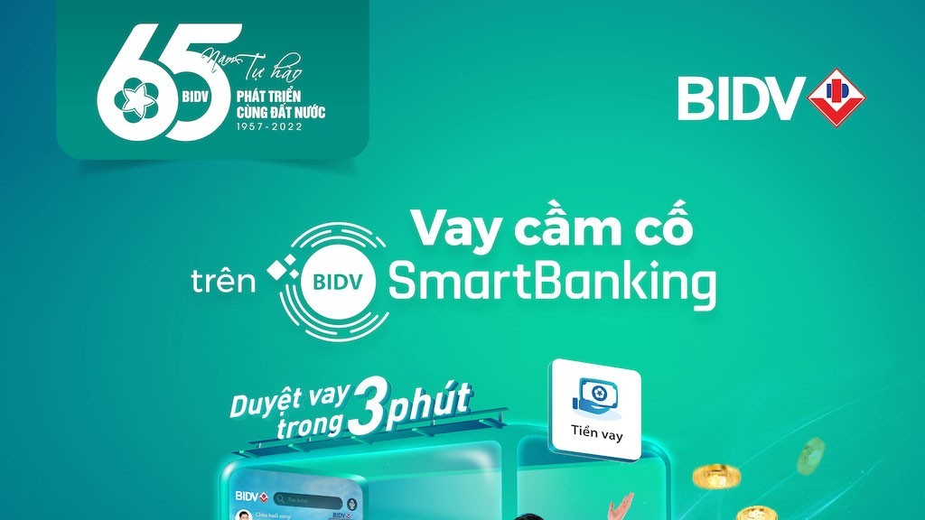 Vay online trong 1 phút và nhiều tính năng mới trên BIDV SmartBanking