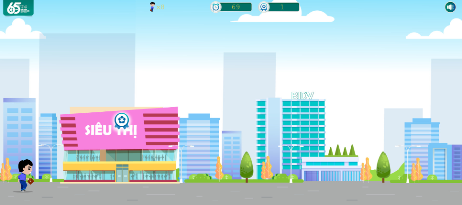 Người chơi cần vượt qua các chướng ngại vật và sưu tập icon BIDV Membership Rewards Người chơi cần vượt qua các chướng ngại vật và sưu tập icon BIDV Membership Rewards