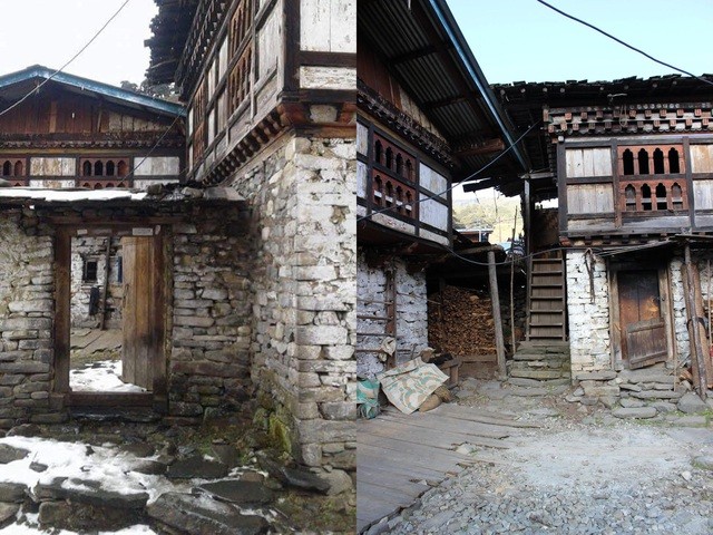 Nhà chính trong bản của gia đình chị Diễm.