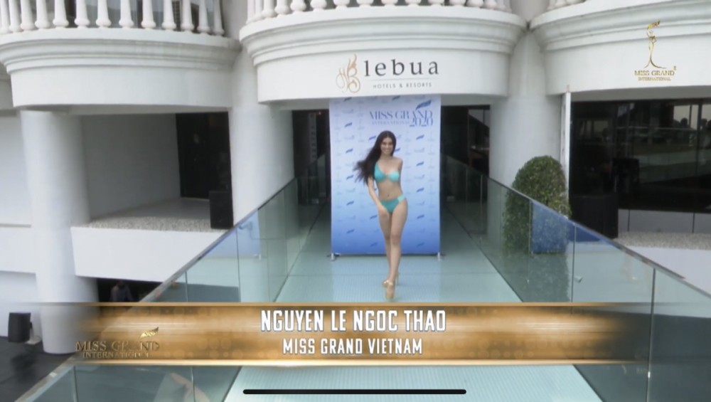 Màn trình diễn bikini đầy nóng bỏng của Á hậu Ngọc Thảo tại Miss Grand International 2020