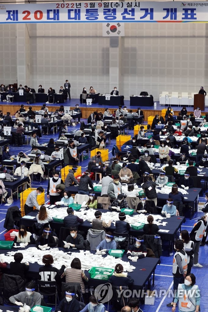 Bên trong nơi kiểm phiếu bầu Tổng thống Hàn Quốc