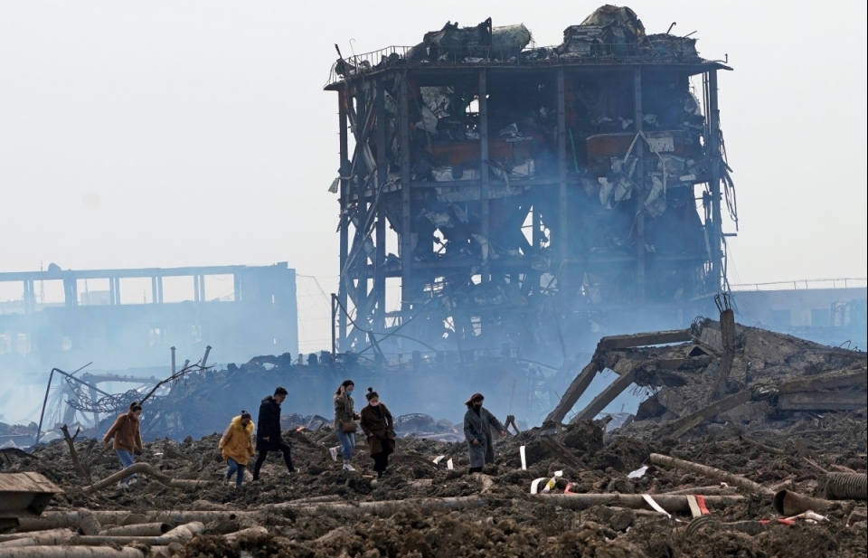 Trung Quốc đóng cửa khu công nghiệp hóa chất sau vụ nổ khiến hàng trăm người thương vong