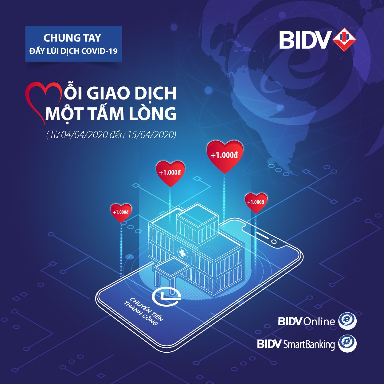 Cùng BIDV ủng hộ chống dịch Covid-19 cung bidv ung ho chong dich covid 19