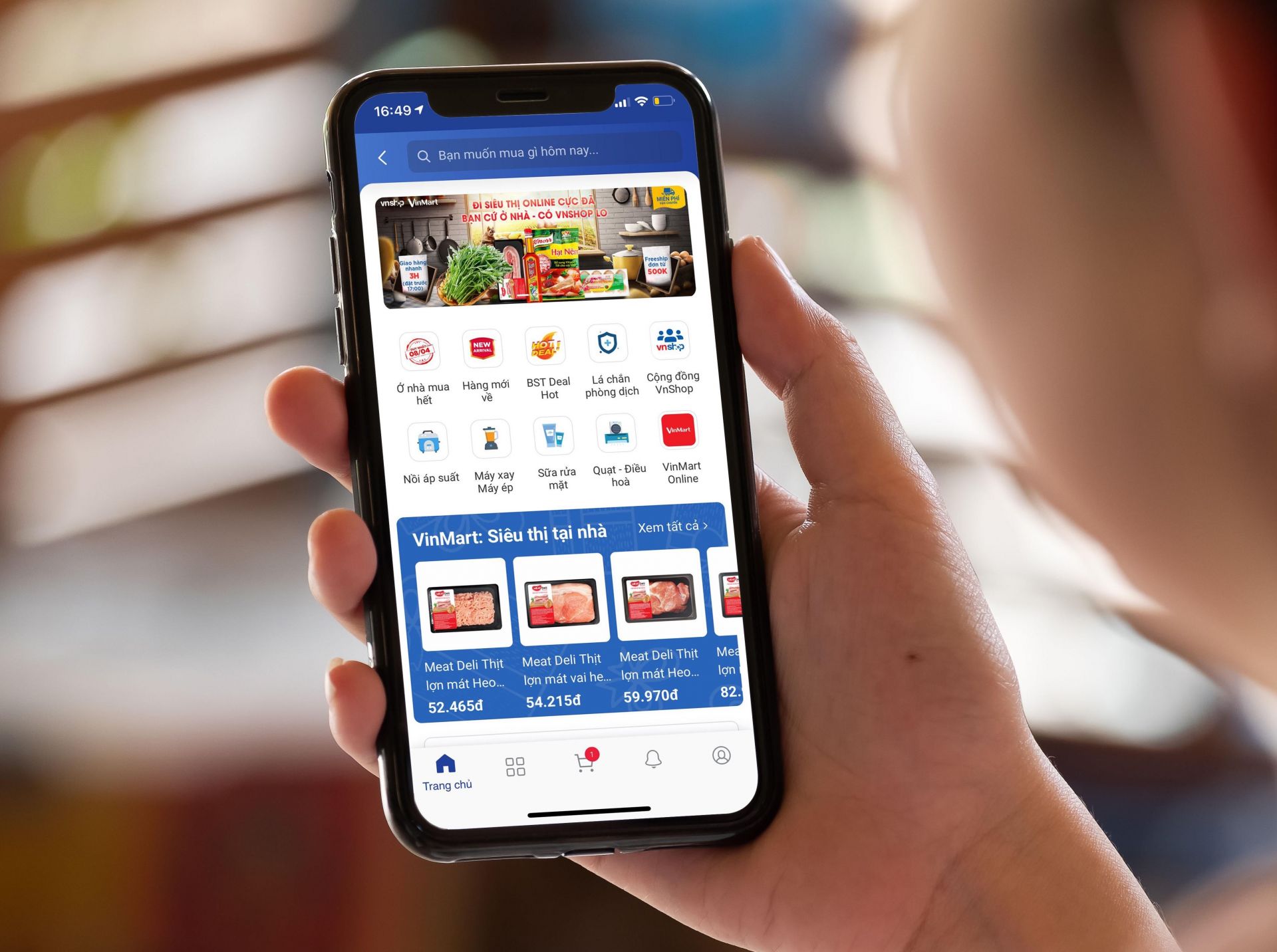 bidv tien phong dua tinh nang sieu thi vinmart online len ung dung di dong