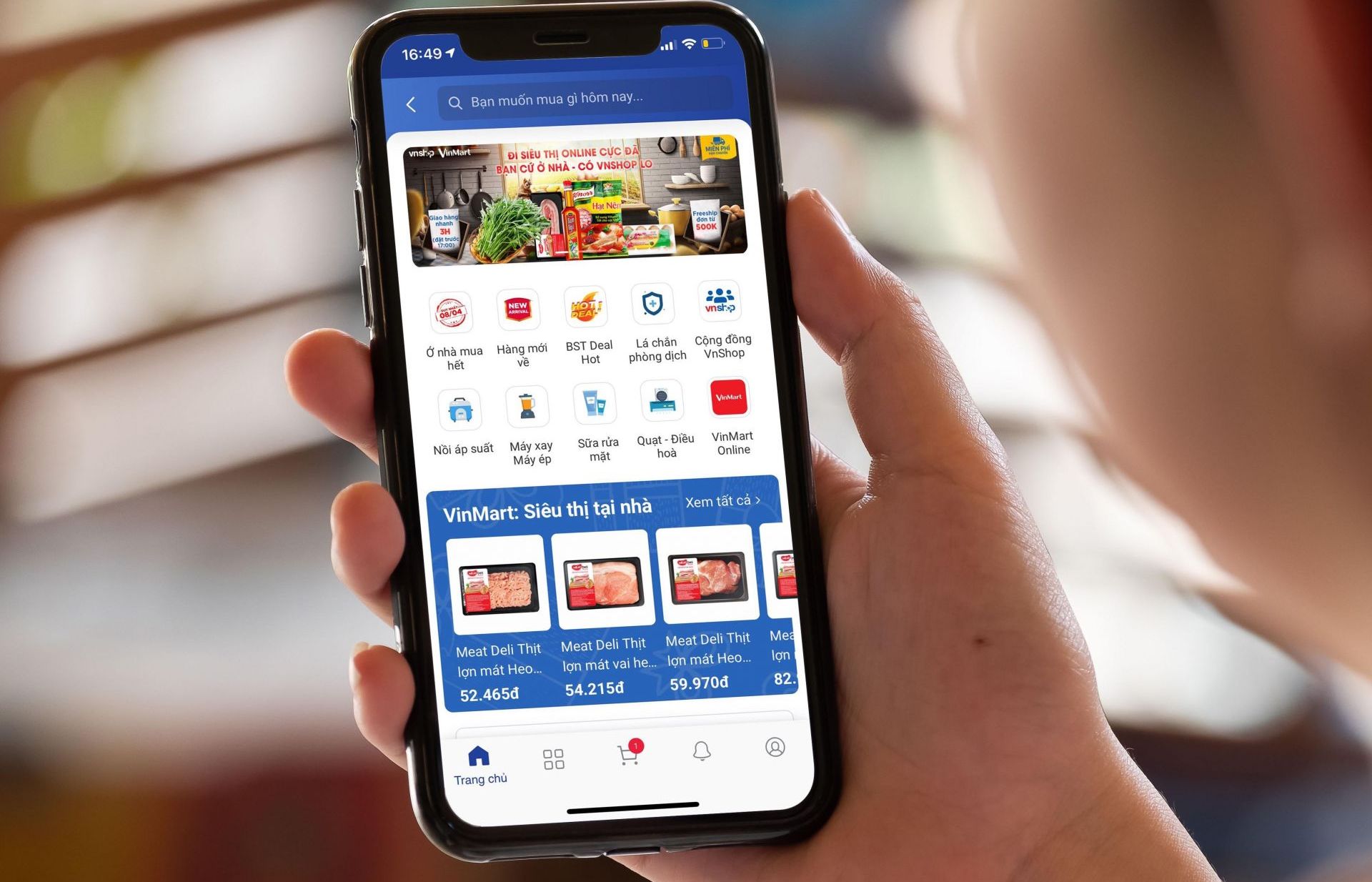 BIDV tiên phong đưa tính năng Siêu thị Vinmart Online lên ứng dụng di động