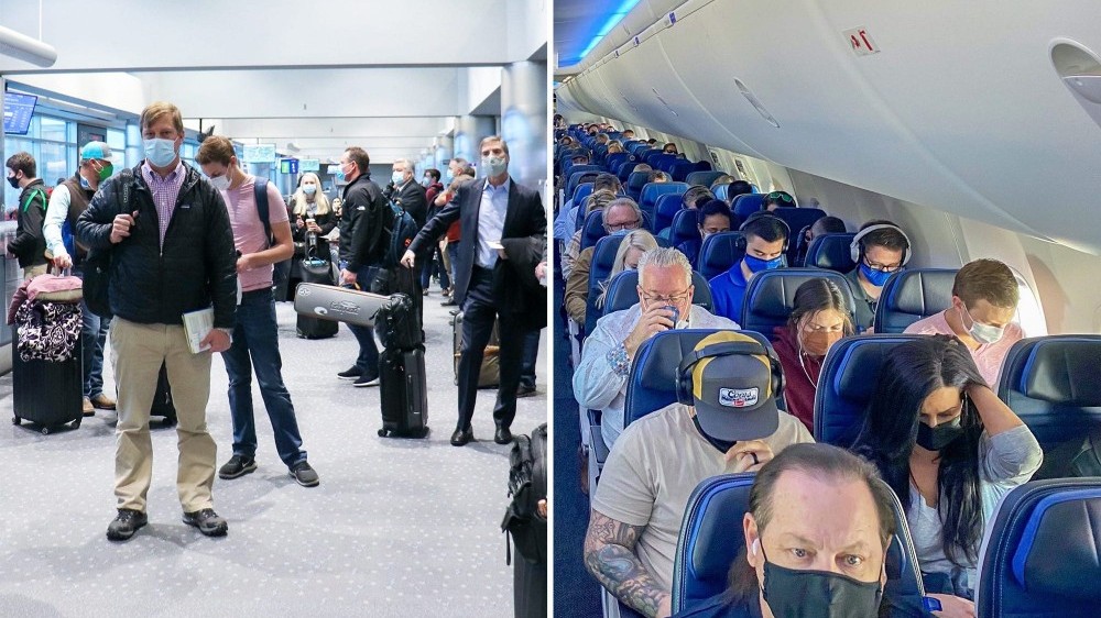 Đẩy mạnh tiêm vaccine Covid-19, các sân bay quốc tế lại 'chật như nêm'