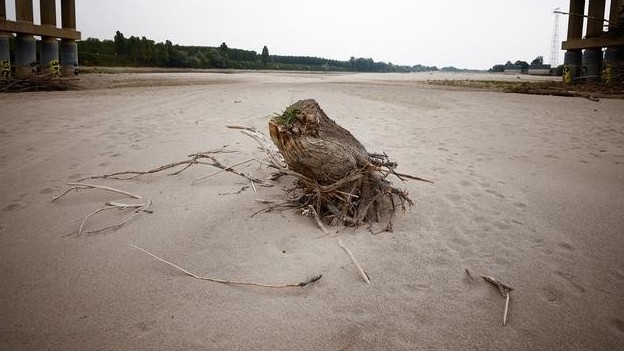 Cảnh tượng hiếm thấy, con sông dài nhất Italy cạn trơ đáy do hạn hán tồi tệ nhất trong 70 năm