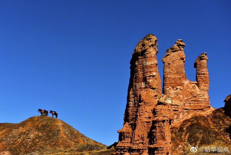 Công viên địa chất Trương Dịch, Cam Túc. Nguồn: Mạng Tân Hoa trung quoc tiep tuc dung dau ve so luong cong vien dia chat toan cau
