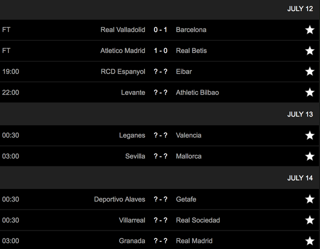 Lịch thi đấu và kết quả vòng 36 La Liga. danh bai valladolid barcelona tiep tuc gay ap luc len real madrid