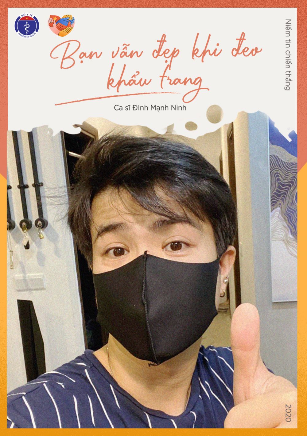 Chung tay phòng chống Covid-19, sao Việt truyền thông điệp 'Bạn vẫn đẹp khi đeo khẩu trang'