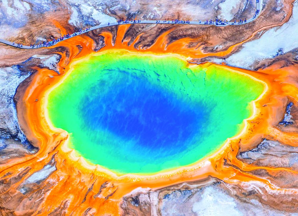 Suối nước nóng Grand Prismatic Spring.