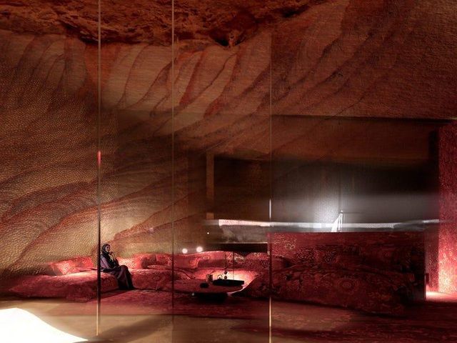 Du lịch Saudi Arabia: Choáng ngợp với khu nghỉ dưỡng nằm trong lòng núi đá sa thạch nghìn năm tuổi