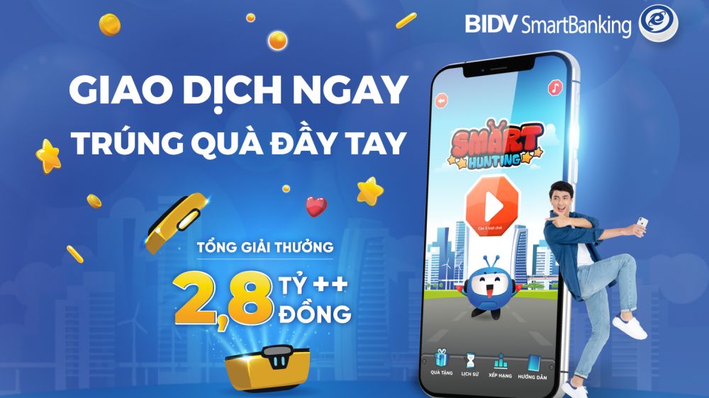 BIDV: Chơi Game ngân hàng– Trúng lớn đến 2,8 tỷ đồng