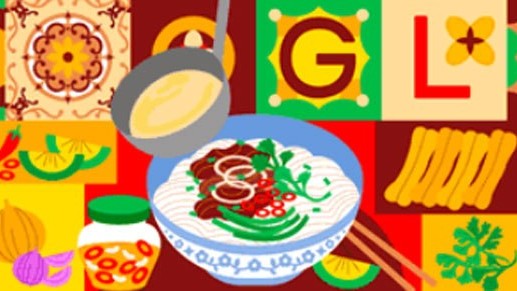 Phở Việt Nam được tôn vinh trên Google Doodle