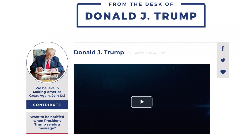 Chẳng cần Facebook hay Twitter, cựu Tổng thống Mỹ Donald Trump ra mắt nền tảng truyền thông riêng