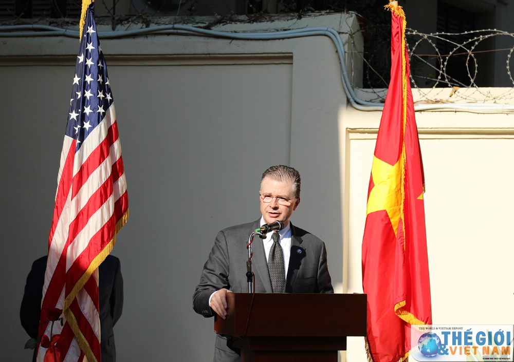 Đại sứ Hoa Kỳ tại Việt Nam Daniel Kritenbrink phát biểu tại buổi lễ. 0604 image003