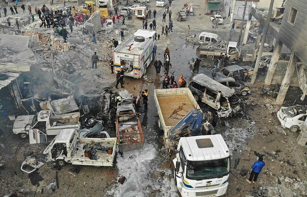 Nga - Thổ có làm gì, tỉnh Idlib vẫn chìm trong 'khói lửa', 40 người thiệt mạng trong một đêm