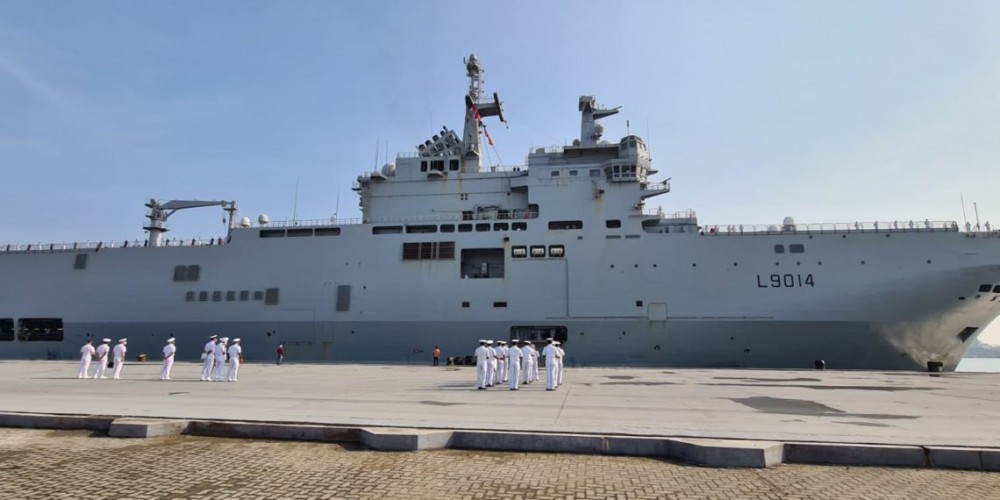 Ấn Độ Dương-Thái Bình Dương nhộn nhịp: Hai tàu chiến Pháp cùng Bộ tứ chuẩn bị tập trận lớn. (Nguồn: Đại sứ quán Pháp tại Ấn Độ)