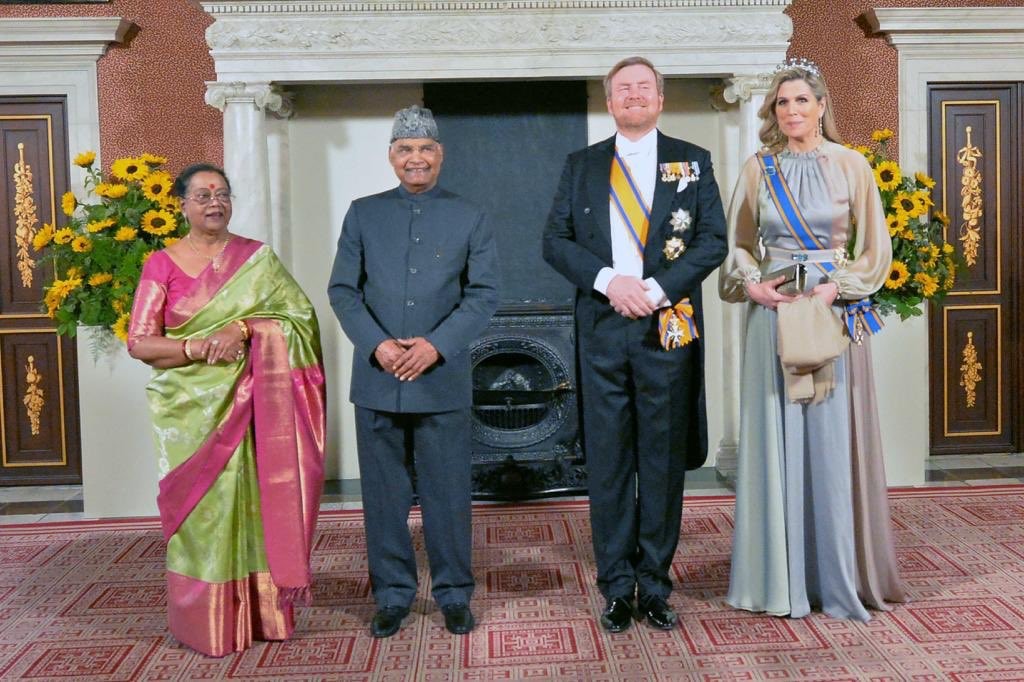 Lần đầu tiên trong hơn 3 thập niên, Tổng thống Ấn Độ thăm Hà Lan. (Nguồn: Twitter)