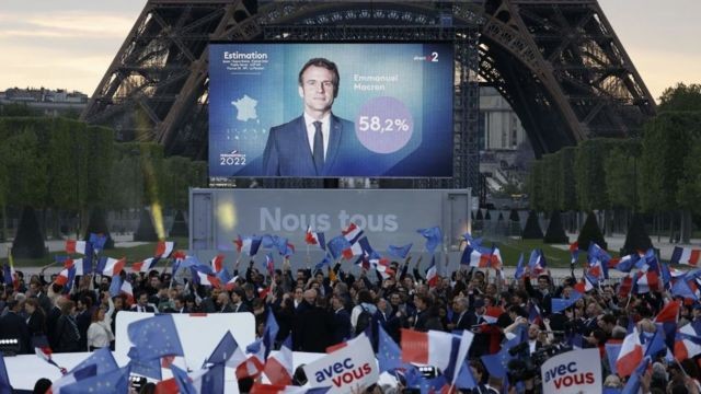 Bầu cử Tổng thống Pháp 2022: Kết quả ngã ngũ và lời cảm ơn của ông Macron. (Nguồn: BBC) Bầu cử Tổng thống Pháp 2022: Kết quả ngã ngũ và lời cảm ơn của ông Macron. (Nguồn: BBC)