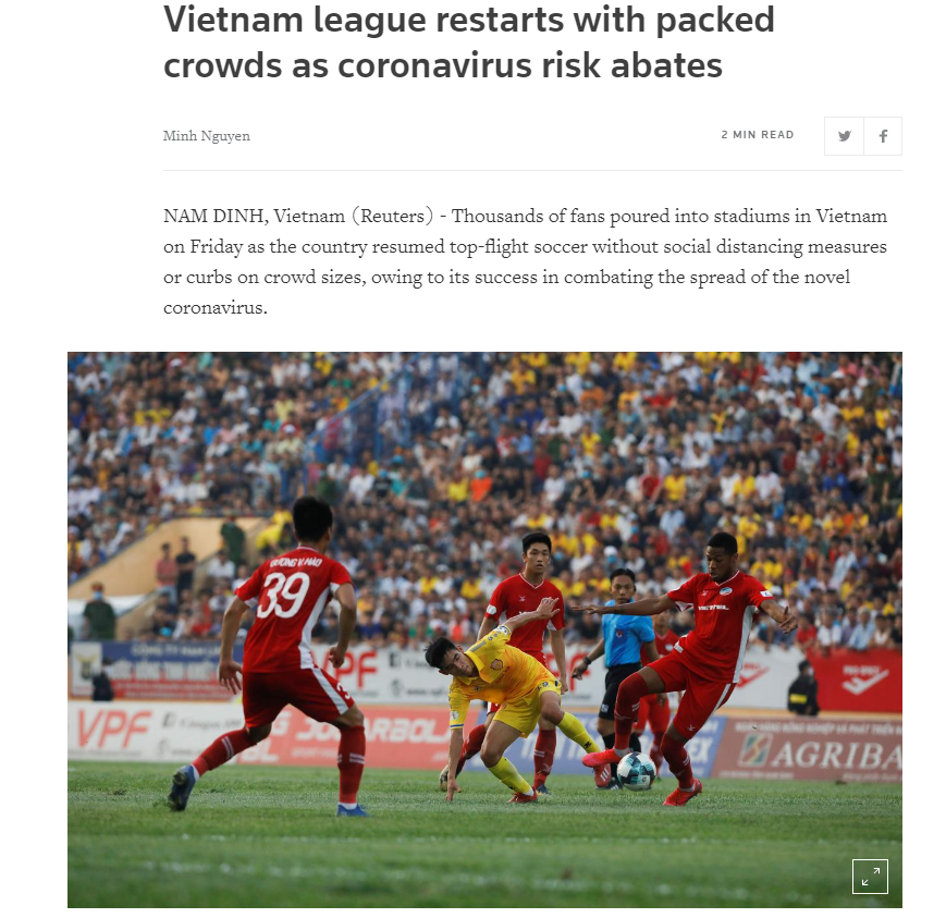 V-League trở lại ấn tượng với hàng nghìn khán giả, truyền thông quốc tế đồng loạt đưa tin v league tro lai an tuong voi hang nghin khan gia truyen thong quoc te dong loat dua tin