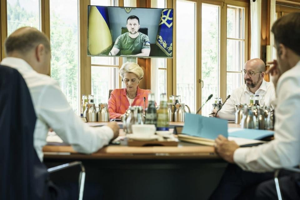 G7 hứa chi bộn tiền cho ngân sách Ukraine, Nam Phi tuyên bố lập trường trong xung đột. (Nguồn: PA G7 hứa chi bộn tiền cho ngân sách Ukraine, Nam Phi tuyên bố lập trường trong xung đột. (Nguồn: PA