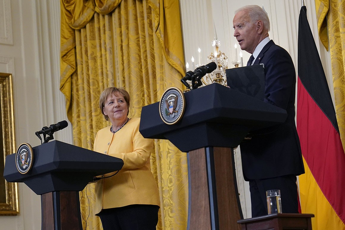 Thủ tướng Đức thăm Mỹ: Tuyên bố sát cánh trước 'sự gây hấn' từ Nga, cùng xem Trung Quốc là đối thủ. (Nguồn: AP)