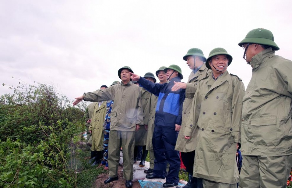 Phó Thủ tướng Vương Đình Huệ chỉ đạo phòng chống bão số 3