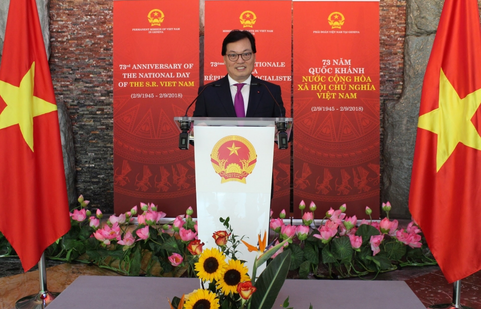 ​Phái đoàn Việt Nam tại Geneva kỷ niệm 73 năm Quốc khánh