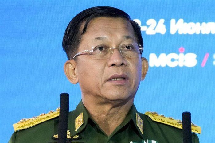 Lãnh đạo chính quyền quân sự Myanmar lần đầu lên tiếng sau xác nhận của ASEAN. (Nguồn: AP) Lãnh đạo chính quyền quân sự Myanmar lần đầu lên tiếng sau xác nhận của ASEAN. (Nguồn: AP)