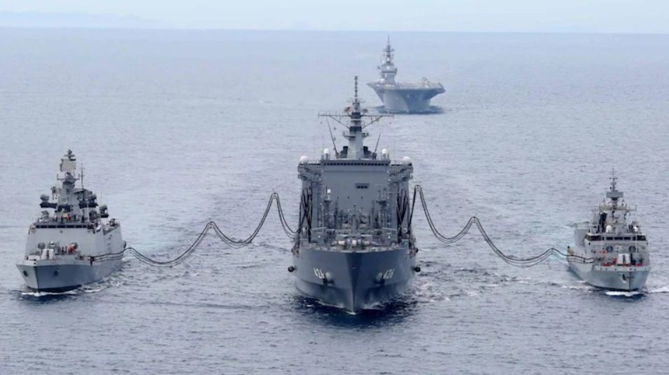 Nhóm Bộ Tứ bắt đầu tập trận hải quân lạ 'không tiếp xúc, chỉ trên biển' ở vịnh Bengal Nhóm Bộ Tứ bắt đầu tập trận hải quân 'không tiếp xúc, chỉ trên biển' ở vịnh Bengal