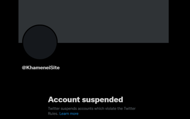 Người phát ngôn Twitter ngày 15/1 thông báo mạng truyền thông xã hội khổng lồ này đã khóa vĩnh viễn một tài khoản liên quan đến lãnh tụ tối cao Iran Ayatollah Ali Khamenei. (Nguồn: Twitter) Người phát ngôn Twitter ngày 15/1 thông báo mạng truyền thông xã hội khổng lồ này đã khóa vĩnh viễn một tài khoản liên quan đến lãnh tụ tối cao Iran Ayatollah Ali Khamenei. (Nguồn: Twitter)