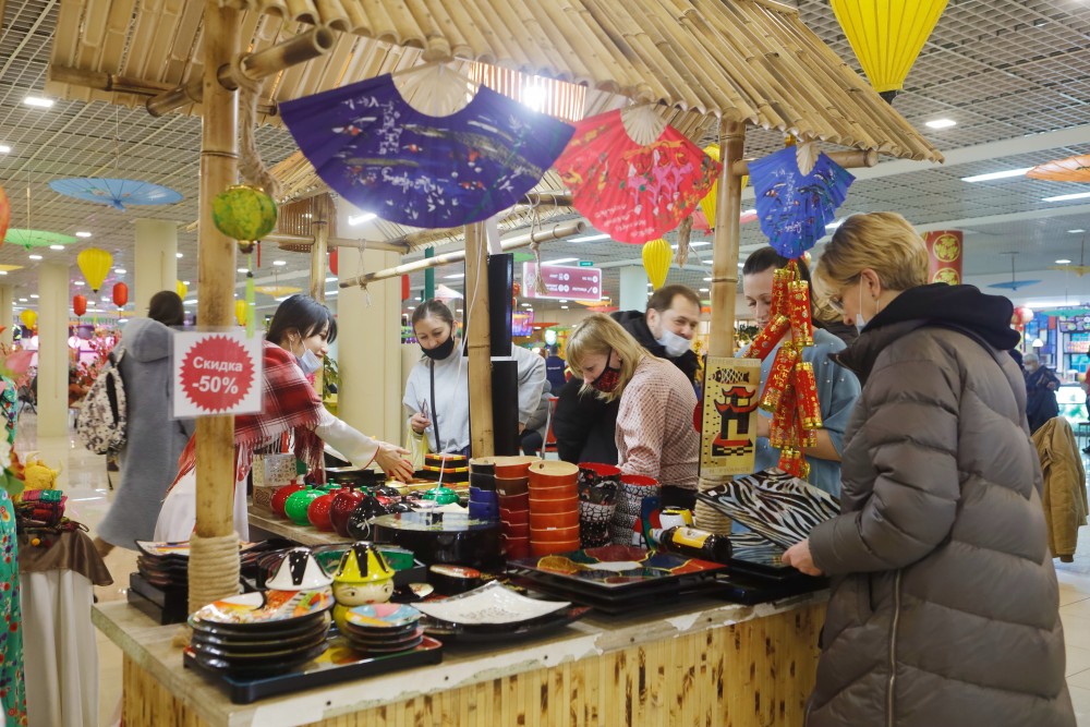 Rộn ràng không khí Tết Việt tại Moscow, Nga. (Nguồn: TTXVN)