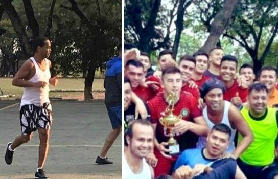 Ronaldinho làm nghề mộc, đón sinh nhật trong tù