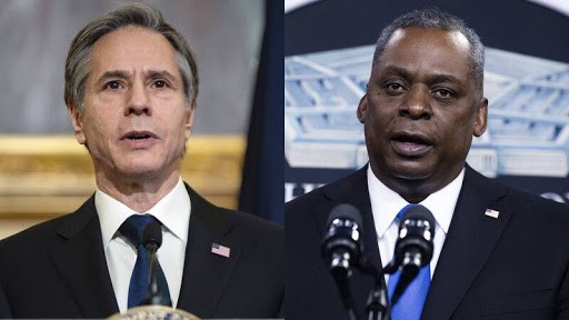  Ngoại trưởng Antony Blinken và Bộ trưởng Quốc phòng Lloyd Austin. (Nguồn: TBS)