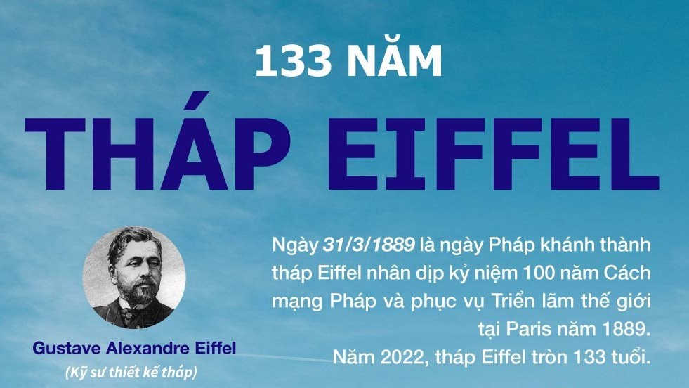 Tháp Eiffel tròn 133 năm tuổi