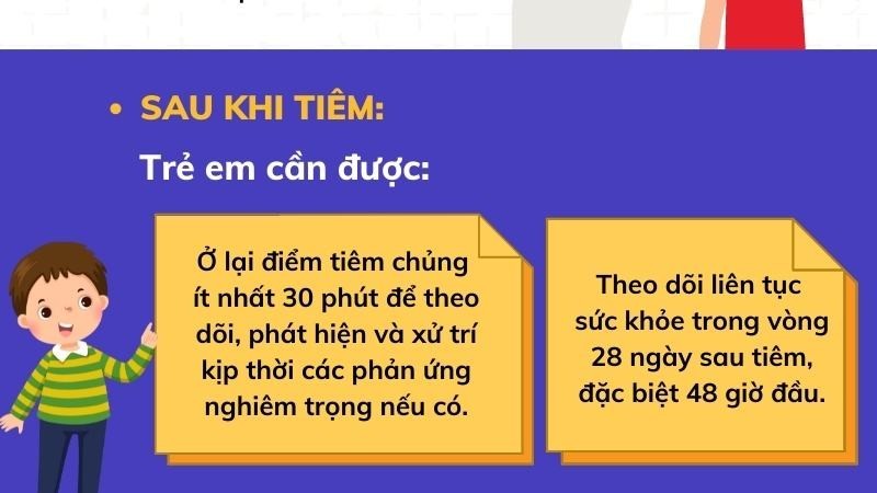 Lưu ý khi tiêm phòng Covid-19 cho trẻ em từ 5-12 tuổi