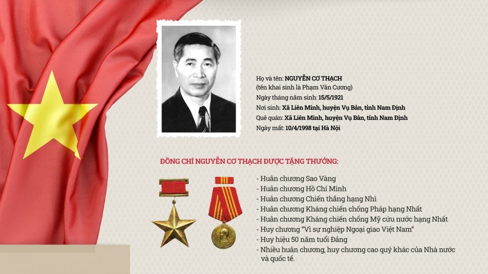 Tiểu sử Đồng chí Nguyễn Cơ Thạch - nhà ngoại giao lỗi lạc