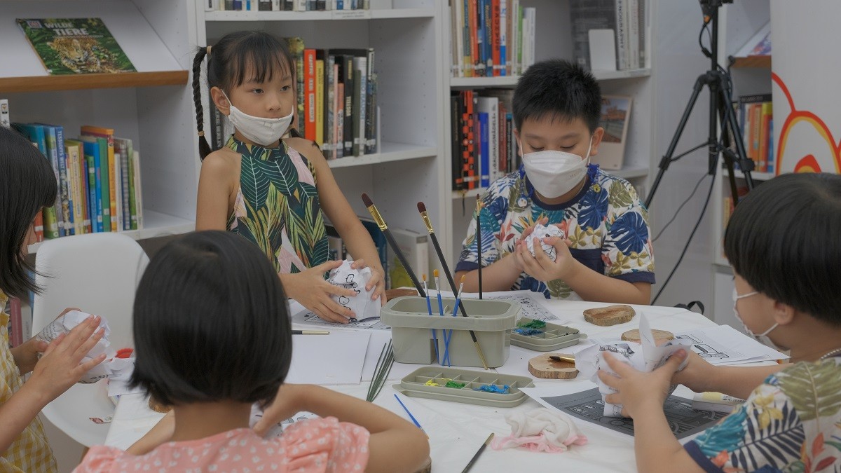 Các bạn nhỏ được trải nghiệm nhiều hoạt động bổ ích tại sự kiện.