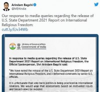 Ấn Độ: Báo cáo của Mỹ về tự do tôn giáo dựa trên 'quan điểm thiên vị'