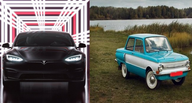 Ông Harry Tabakh thậm chí so sánh quân đội Nga với xe Zaporozhets và quân đội Mỹ với xe Tesla. (Nguồn: Bizim)