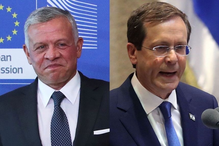 Quốc vương Jordan Abdullah II ngày 10/7 đã điện đàm với tân Tổng thống Israel Isaac Herzog.
