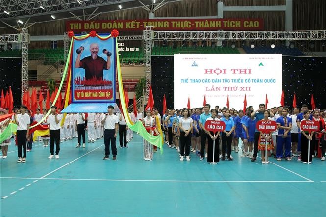 Quang cảnh lễ khai mạc. (Nguồn: TTXVN) Quang cảnh lễ khai mạc. (Nguồn: TTXVN)