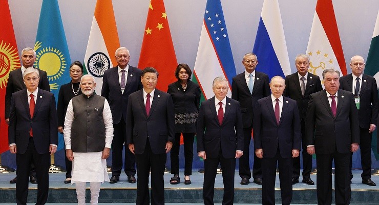 Các nhà lãnh đạo tham dự Hội nghị thượng đỉnh SCO 2022 tại Samarkand, Uzbekistan. (Nguồn: AFP)