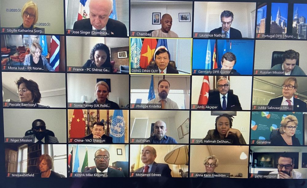 Cuộc họp trực tuyến theo thể thức arria của Hội đồng Bảo an Liên hợp quốc (HĐBA LHQ) về nâng cao nhận thức và hiệu quả sử dụng các biện pháp trung gian trong ngăn ngừa và giải quyết xung đột ngày 9/10 Hội đồng Bảo an LHQ thảo luận về biện pháp trung gian trong ngăn ngừa và giải quyết xung đột