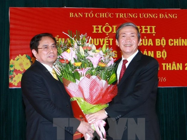 Ông Phạm Minh Chính giữ chức Trưởng Ban Tổ chức Trung ương