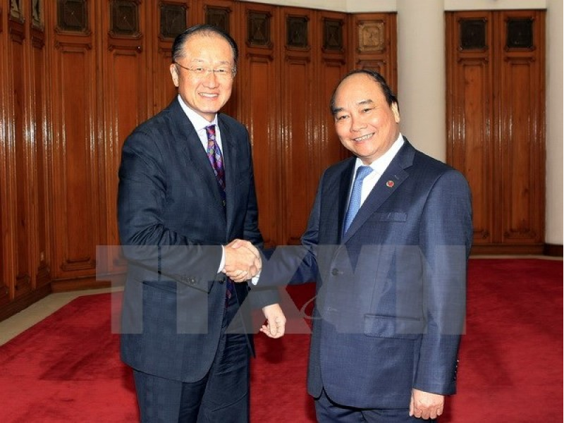 Phó Thủ tướng Nguyễn Xuân Phúc tiếp Chủ tịch Ngân hàng Thế giới