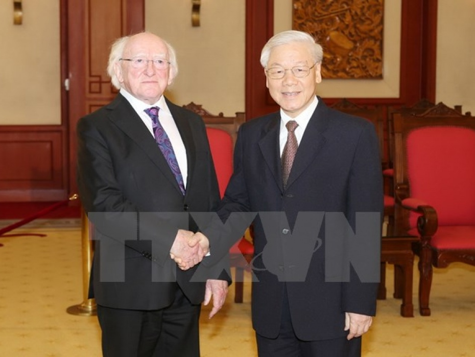 Tổng Bí thư tiếp Tổng thống Ireland