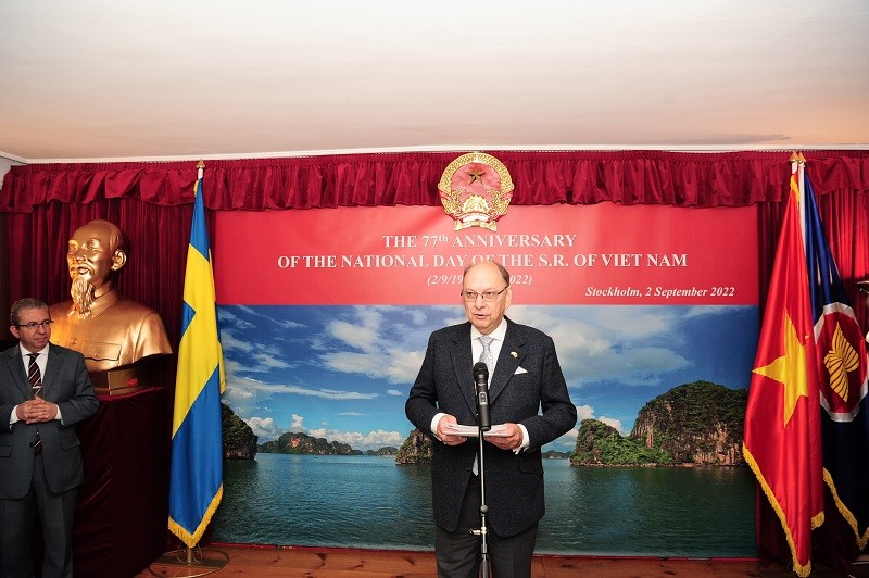 Đại sứ quán Việt Nam tại Thụy Điển long trọng tổ chức kỷ niệm 77 năm Quốc khánh 2/9
